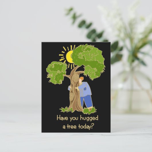 Tree Hugger Postkarte (Stehend Vorderseite)