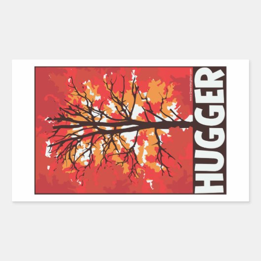 Tree Hugger Rechteckiger Aufkleber (Vorderseite)