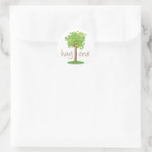Tree Hugger Runder Aufkleber (Tasche)