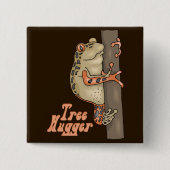 Tree Hugger Tree Frog Button (Vorderseite)