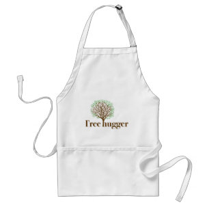 Tree Hugger w/ tree illustration Schürze