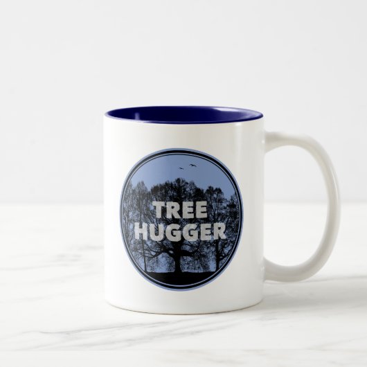 Tree Hugger Zweifarbige Tasse (Rechts)