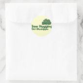 Tree Hugging Dirt Worshipper Runder Aufkleber (Tasche)