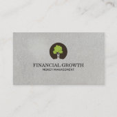 Tree Icon Financial Growth Visitenkarte (Vorderseite)