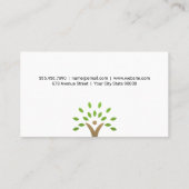 Tree Icon Garden Tools Business Card Visitenkarte (Rückseite)