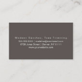 Tree Icon Lawn Services Business Card Visitenkarte (Rückseite)