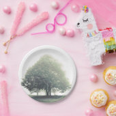 Tree in Nebel-Dinner Pappteller (Party)