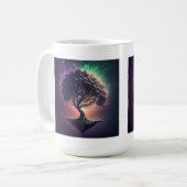 Tree in Space Classic Tasse, 15 oz Kaffeetasse (Vorderseite Links)