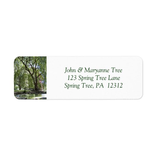 Tree in Spring Return Address Label (Vorne)