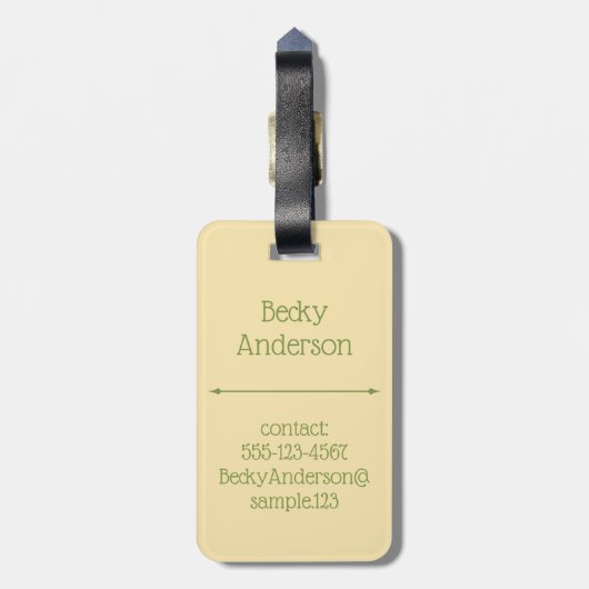 Tree In The Desert Gepäckanhänger (Rückseite vertikal)