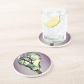 Tree Inside Light Bulb Getränkeuntersetzer (Seite)