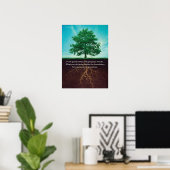 Tree Inspiration - Motivierend Poster zum Erfolg (Heimbüro)