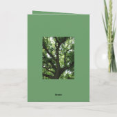 Tree Inspirational Beileid Karte (Rückseite)