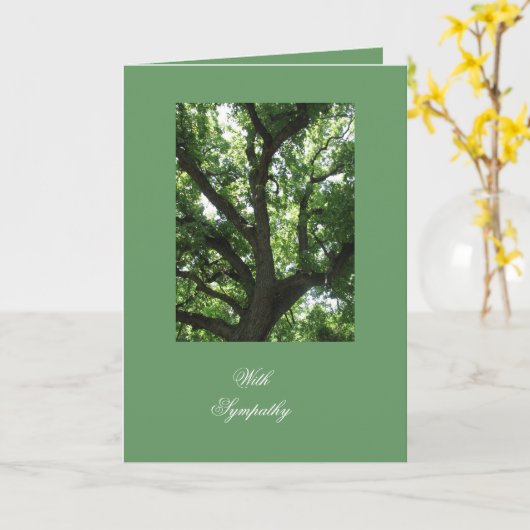 Tree Inspirational Beileid Karte (Gelbe Blume)