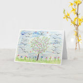 Tree Israel Greeting Card Karte (Gelbe Blume)