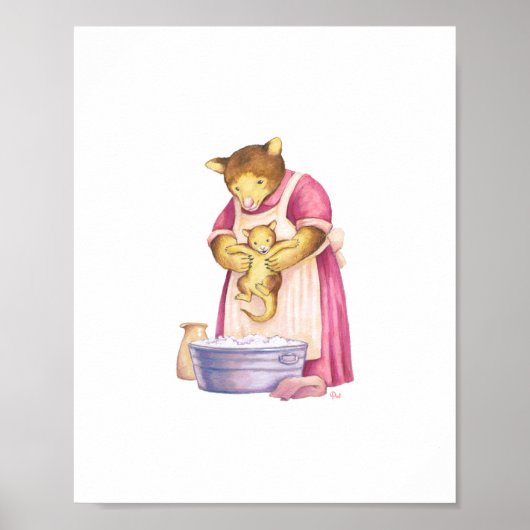 Tree Kangaroo Mutter und Kind 8 x 10 Print Poster (Vorne)