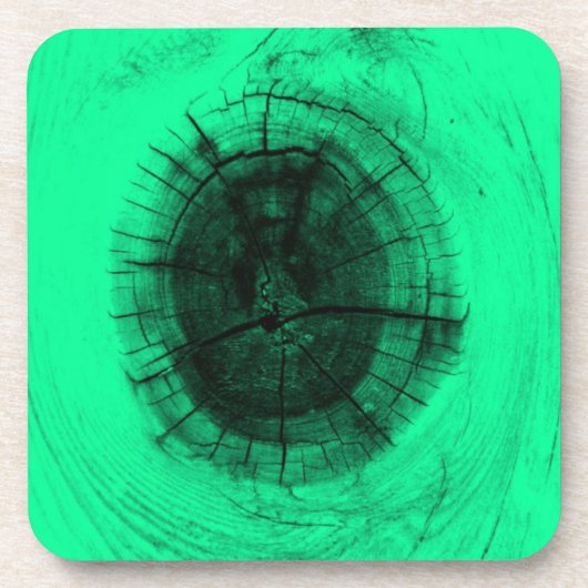 Tree Knot in Neon Green Untersetzer (Vorderseite)