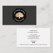 Tree Landscaper Landscaping Emblem Black Visitenkarte (Vorne/Hinten)