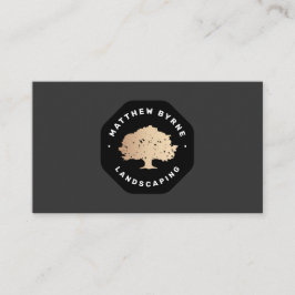 Tree Landscaper Landscaping Emblem Black Visitenkarte
