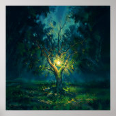 Tree Lantern - Impressionistische Art Poster (Vorne)