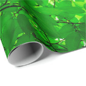 Tree leaf twig texture pattern geschenkpapier (Rolleneckpunkt)