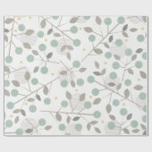 Tree Leaf Twig Weihnachts XMAS Wrapping Paper Geschenkpapier (Flach)