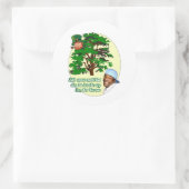 Tree Leprechaun Runder Aufkleber (Tasche)