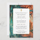 Tree Life Katholic Nuptial Mass Wedding Einladung (Vorderseite)