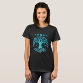 Tree Life Moon Phase Wiccan Yggdrasil Nordic Vikin T-Shirt (Vorne ganz)