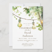 Tree & Lights Celebration of Life Invitation Einladung (Vorderseite)