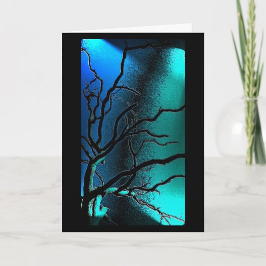 Tree Lights Geburtskarte Karte (Vorderseite)