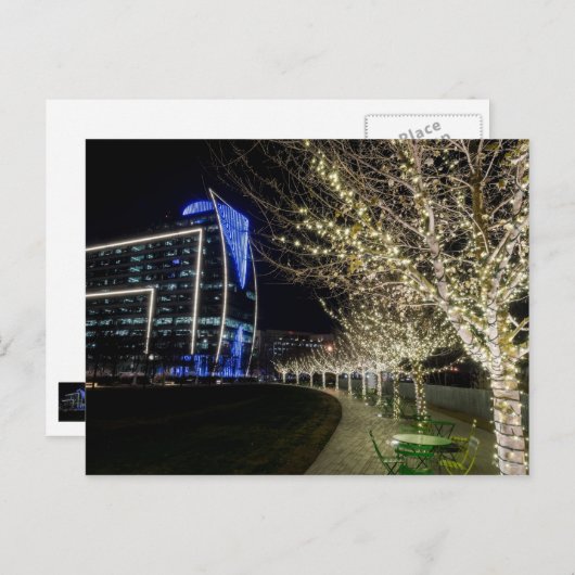 Tree Lights im Klyde Warren Park Postkarte (Vorne/Hinten)