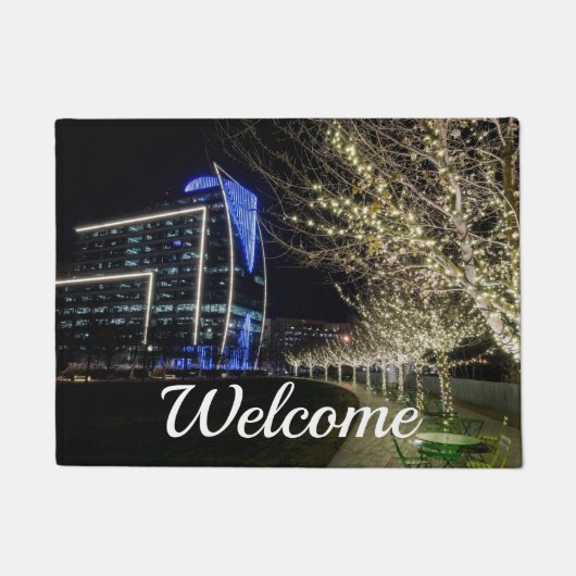 Tree Lights im Klyde Warren Park Welcome Doormat Fußmatte (Vorderseite)