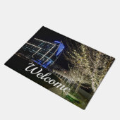 Tree Lights im Klyde Warren Park Welcome Doormat Fußmatte (Schrägansicht)