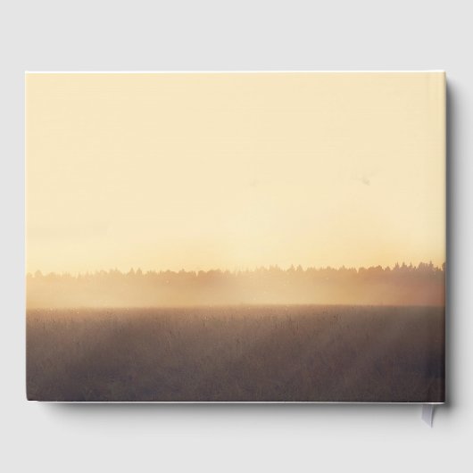 Tree Lights Rustikale Hochzeit im Freien Gästebuch (Rückseite)