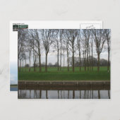 Tree Line Canal Postcard Postkarte (Vorne/Hinten)