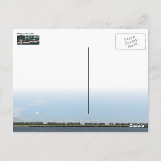 Tree Line Canal Postcard Postkarte (Rückseite)