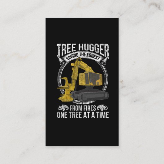 Tree Logging Joke Forestry Harvester Visitenkarte (Vorderseite)