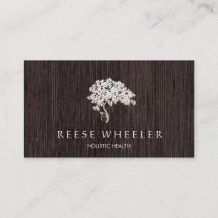 Tree Logo Holistic Health and Wellness Wood Nature Visitenkarte