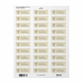 Tree Love Birds Custom Return Address Label (Vorne)