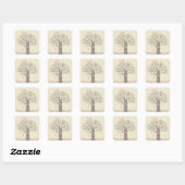 Tree Love Birds Liebe Initials Custom Sticker (Blatt)
