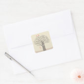 Tree Love Birds Liebe Initials Custom Sticker (Umschlag)