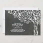 Tree Mason Jar Lights Chalkboard Brautparty Einladung (Vorderseite)