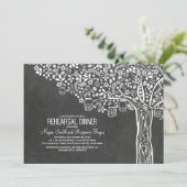 Tree Mason Jar Lights Chalkboard Probe Dinner Einladung (Stehend Vorderseite)