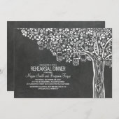Tree Mason Jar Lights Chalkboard Probe Dinner Einladung (Vorne/Hinten)