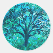 Tree Medallion Runder Aufkleber (Vorderseite)