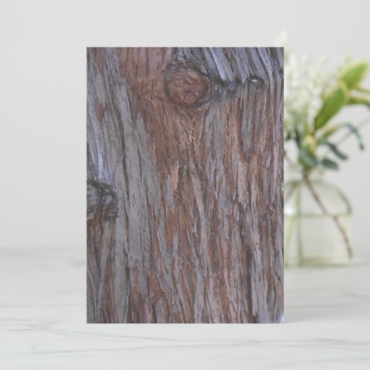 Tree Men Faces Note Card Dankeskarte (Stehend Vorderseite)