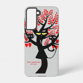 Tree-mendously in Love Galaxy Case – Black Cats Samsung Galaxy Hülle