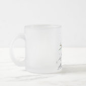 Tree mit Blume auf blauem Hintergrund Mattglastasse (Links)
