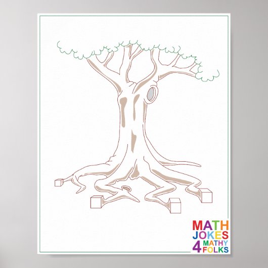 Tree mit Cube Roots Poster (Vorne)